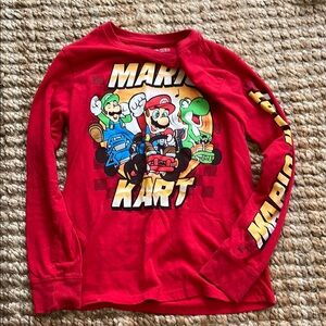 Mario Kart Kids Red Long Sleeve Shirt